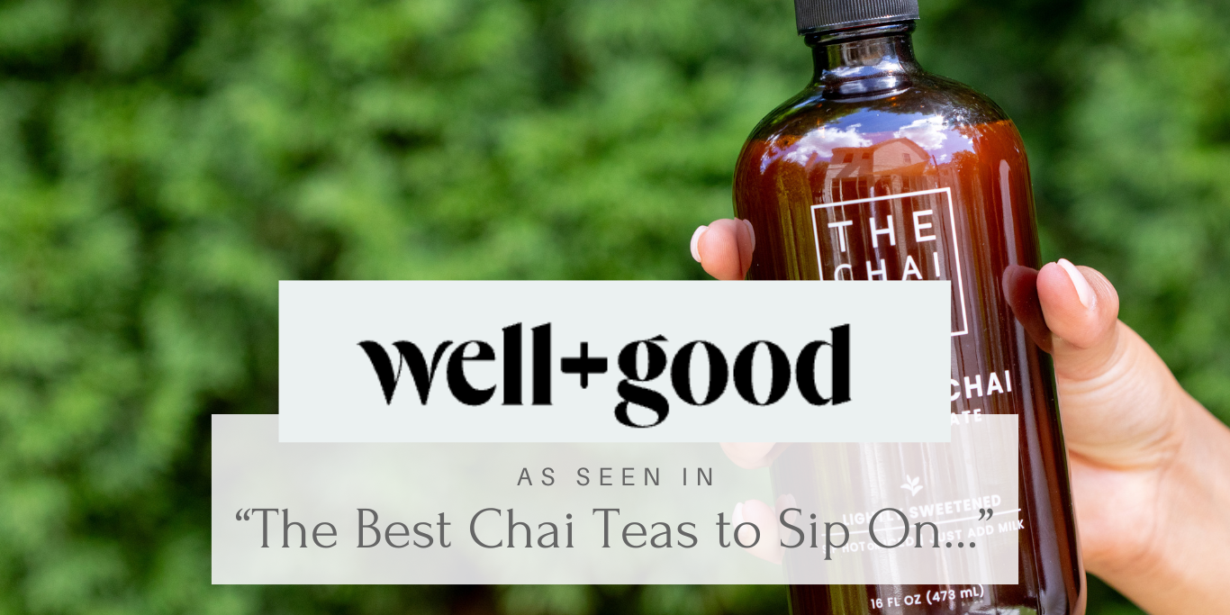 The Chai Box Concentrate featured in Well + Good, best chai teas to sip on all season long