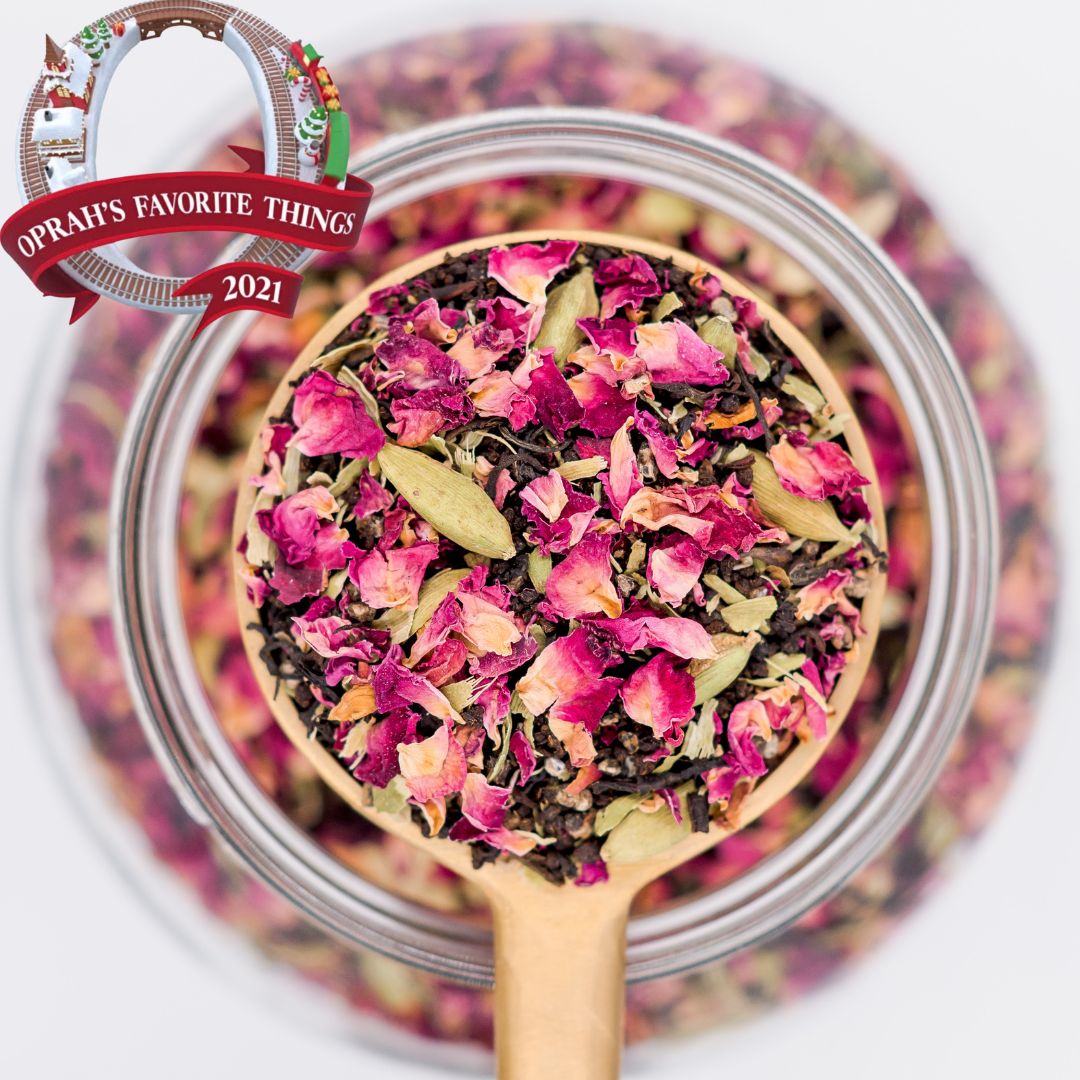 Hill Station Loose Leaf Tea Blend Scoop. Oprah’s Favorite Things 2021.Made with cardamom, rose petals and black tea.
