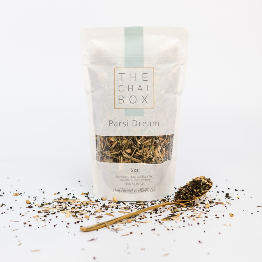 Bag of Parsi Dream.  A fragrant and soothing tea that can lower cholesterol.