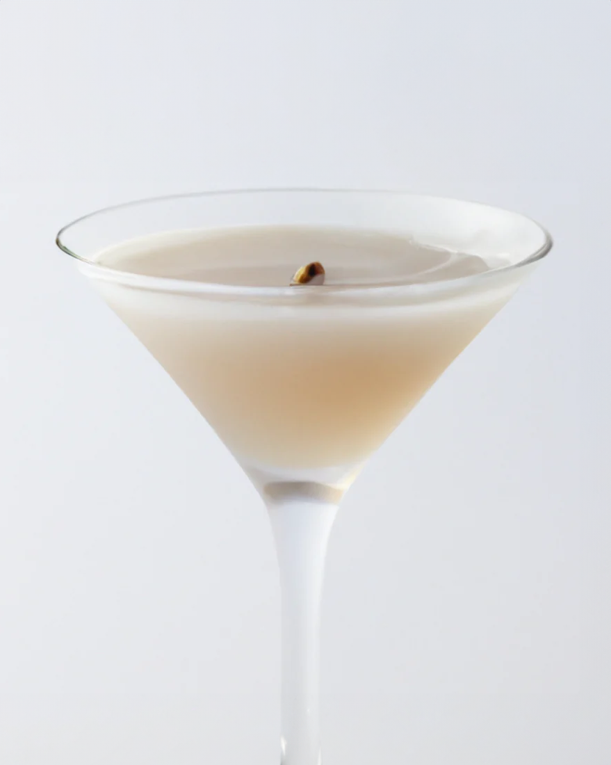 A chatini - a martini with chai concentrate