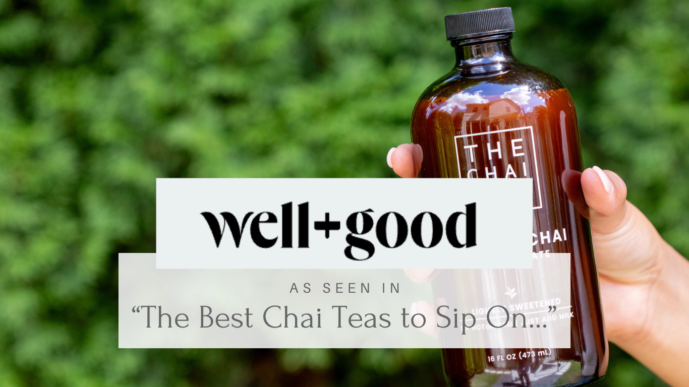 The Chai Box Concentrate featured in Well + Good, best chai teas to sip on all season long