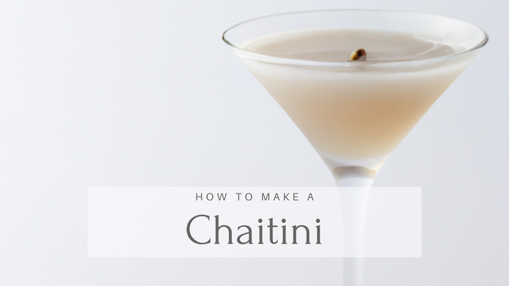 A chatini - a martini with chai concentrate