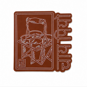 Illustrated sticker with four cups of chai and the pharse written in Hindi Chai Piyo (meaning drink chai)