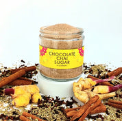 Chocolate Chai Sugar by The Chai Box and Beautiful Briny Sea. Perfect for adding to hot chocolate or for baking.