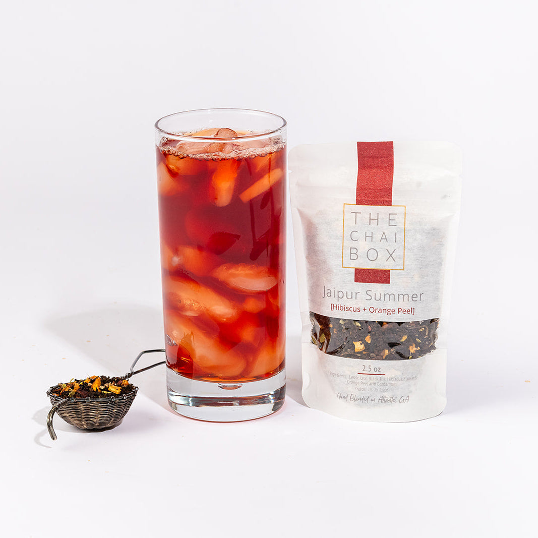 Hibiscus Iced Tea with notes of cardamom and orange peel
