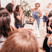 Monica Sunny founder of The Chai Box imparting a class for chai lovers 