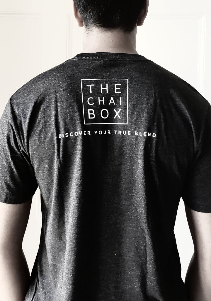 Back of the Chai Boss T-Shirt being worn by a man. 