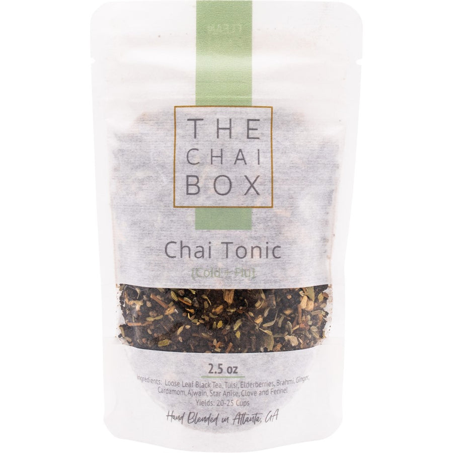 Bag of Chai Tonic. Tea for cold and flu. Tea with antioxidants, anti-bacterial properties and can reduce stress.